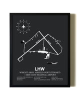 Unframed Wright Army Airfield (Fort Stewart) / Midcoast Regional Airport map print poster