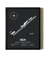 Unframed Moore-Murrell Airport map print poster