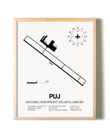 Paulding Northwest Atlanta Airport framed wall art in white frame