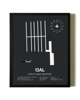 Unframed Hatch Army Heliport map print poster