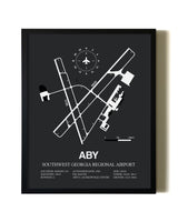 Unframed Southwest Georgia Regional Airport map print poster