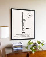 Mineola Airport - Wisener Field aviation wall décor in black wood frame