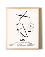 Homey Airport - Area 51 framed wall art in white frame