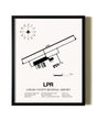 Framed Lorain County Regional Airport wall art poster in black frame
