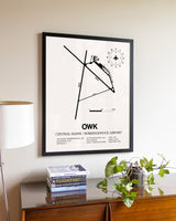 Central Maine / Norridgewock Airport aviation wall décor in black wood frame
