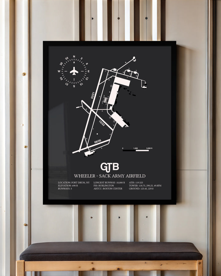 Frame color options for Wheeler-Sack Army Airfield Wall Art