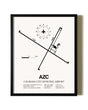 Framed Colorado City Municipal Airport wall art poster in black frame
