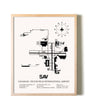 Savannah / Hilton Head International Airport framed wall art in white frame