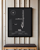 Frame color options for Jasper County Airport Wall Art