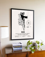 South St. Paul Municipal Airport / Richard E. Fleming Field aviation wall décor in black wood frame