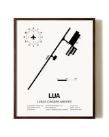 Luray Caverns Airport aviation print in walnut frame