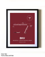 Brooksville-Tampa Bay Regional Airport aviation wall décor in black wood frame