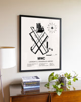 Lawrence J. Timmerman Airport aviation wall décor in black wood frame
