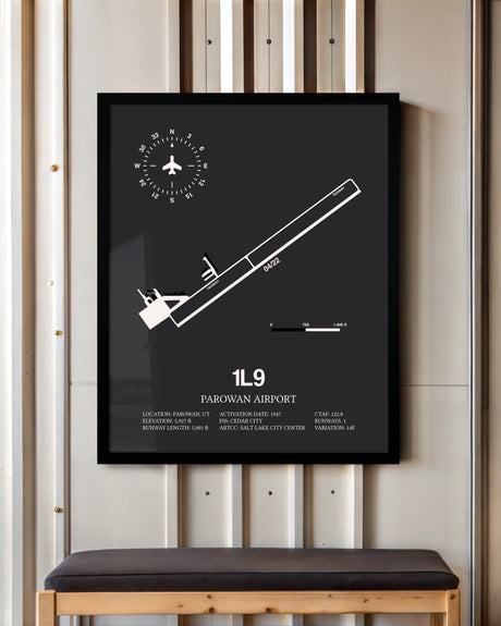 Frame color options for Parowan Airport Wall Art