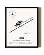 Framed Columbiana County Airport wall art poster in black frame