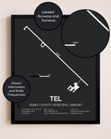 Perry County Municipal Airport poster size comparison chart
