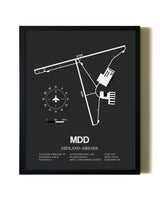 Unframed Midland Airpark map print poster