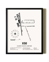 Framed Massey Ranch Airpark wall art poster in black frame