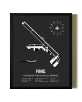Unframed Griffiss International Airport map print poster