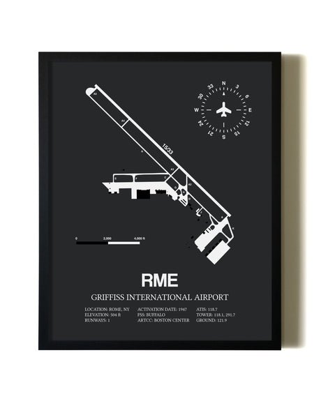 Unframed Griffiss International Airport map print poster