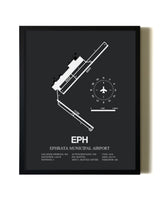 Unframed Ephrata Municipal Airport map print poster