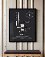 Frame color options for Harford County Airport Wall Art