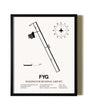 Framed Washington Regional Airport wall art poster in black frame