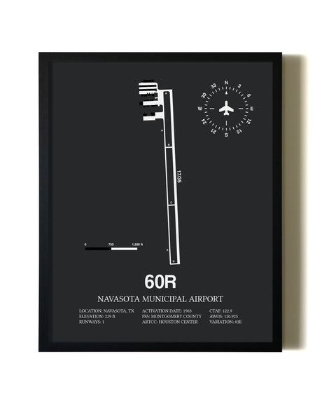 Unframed Navasota Municipal Airport map print poster