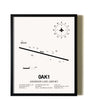 Framed Anderson Lake Airport wall art poster in black frame