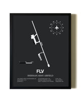 Unframed Sherman Army Airfield map print poster