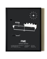 Unframed Tipton Airport map print poster