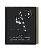 Unframed Guthrie / Edmond Regional Airport map print poster