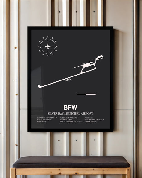 Frame color options for Silver Bay Municipal Airport Wall Art