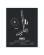 Gray Framed Monroe County Airport layout wall art poster