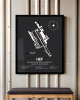 Frame color options for Manassas Regional Airport / Harry P. Davis Field Wall Art