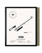 Framed Homer Airport wall art poster in black frame