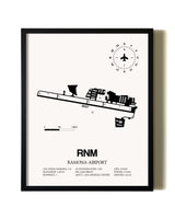 Framed Ramona Airport wall art poster in black frame