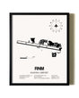 Framed Ramona Airport wall art poster in black frame