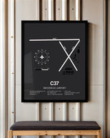Frame color options for Brodhead Airport Wall Art