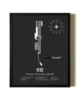 Unframed Albany Municipal Airport map print poster