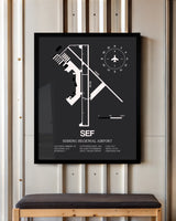 Frame color options for Sebring Regional Airport Wall Art