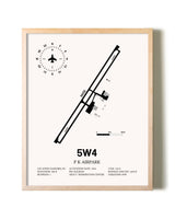 P K Airpark framed wall art in white frame