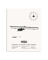 Gray Thomson / McDuffie County Airport framed poster displayed in an airplane hangar