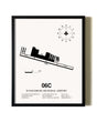 Framed Schaumburg Regional Airport wall art poster in black frame