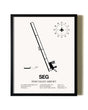 Framed Penn Valley Airport wall art poster in black frame