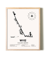 Mallory Airport framed wall art in white frame