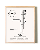 Alva Regional Airport framed wall art in white frame