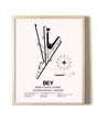 Beirut-Rafic Hariri International Airport framed wall art in white frame