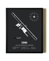 Unframed Dalton Municipal Airport map print poster