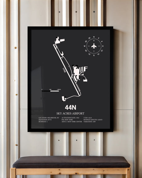 Frame color options for Sky Acres Airport Wall Art